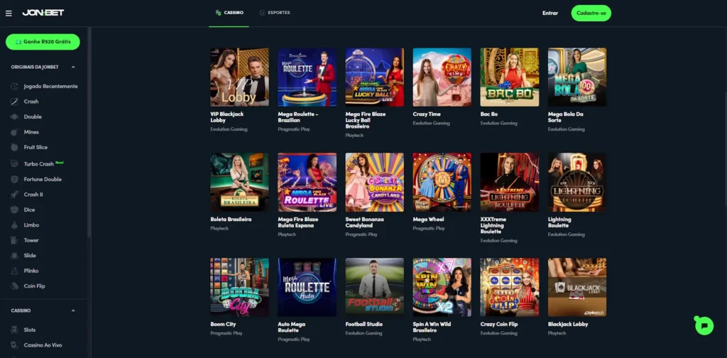Cassino ao vivo